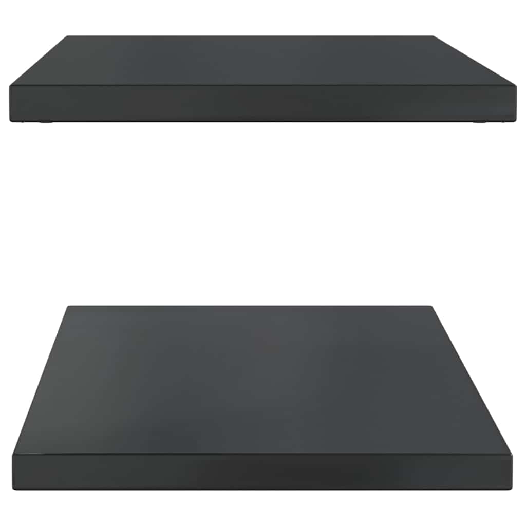 vidaXL Wandregale 2 Stk. Schwarz Edelstahl