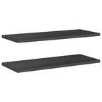 vidaXL Wandregale 2 Stk. Schwarz Edelstahl
