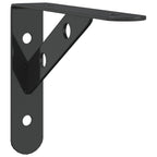 vidaXL Regalträger 4 Stk. 15x2,5x11,5 cm Schwarz Edelstahl