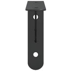 vidaXL Regalträger 4 Stk. 15x2,5x11,5 cm Schwarz Edelstahl