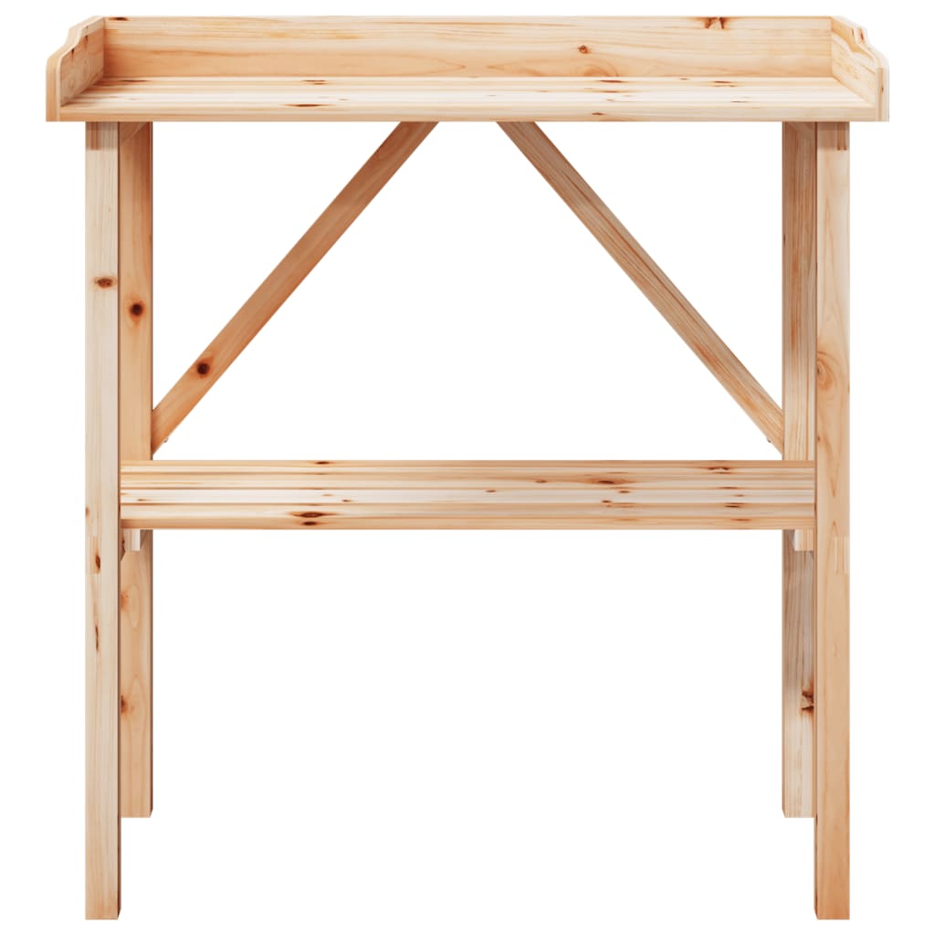 vidaXL Pflanztisch mit Ablage 78x38x82,5 cm Massivholz Tanne