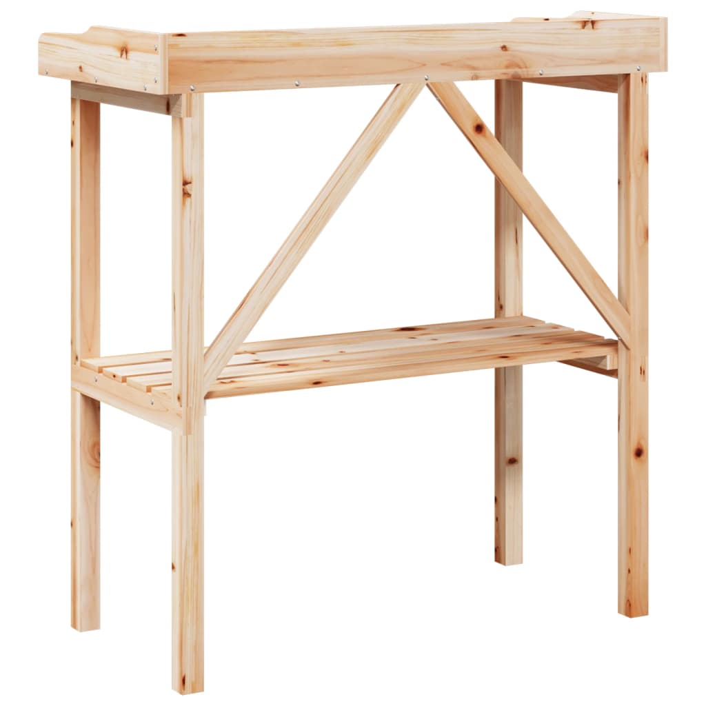 vidaXL Pflanztisch mit Ablage 78x38x82,5 cm Massivholz Tanne