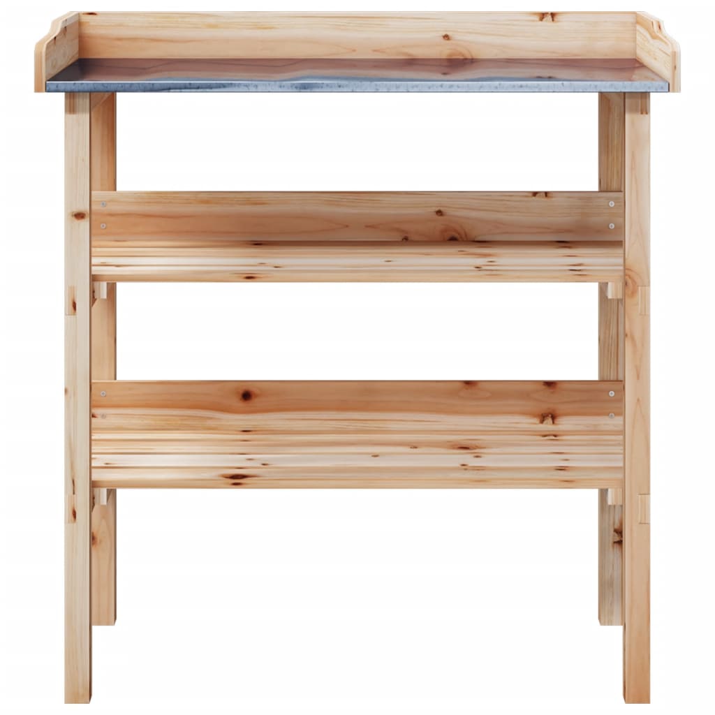 vidaXL Pflanztisch mit Ablagen 78x38x82,5 cm Massivholz Tanne