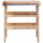 vidaXL Pflanztisch mit Ablagen 78x38x82,5 cm Massivholz Tanne