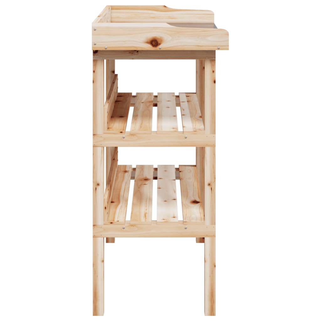 vidaXL Pflanztisch mit Ablagen 78x38x82,5 cm Massivholz Tanne