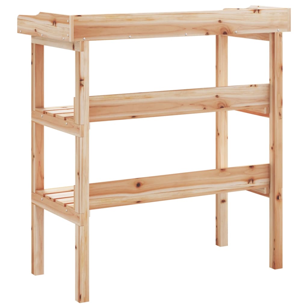 vidaXL Pflanztisch mit Ablagen 78x38x82,5 cm Massivholz Tanne