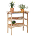vidaXL Pflanztisch mit Ablagen 78x38x82,5 cm Massivholz Tanne