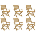 vidaXL Gartenstühle 6 Stk. Klappbar 54,5x61,5x86,5cm Massivholz Akazie