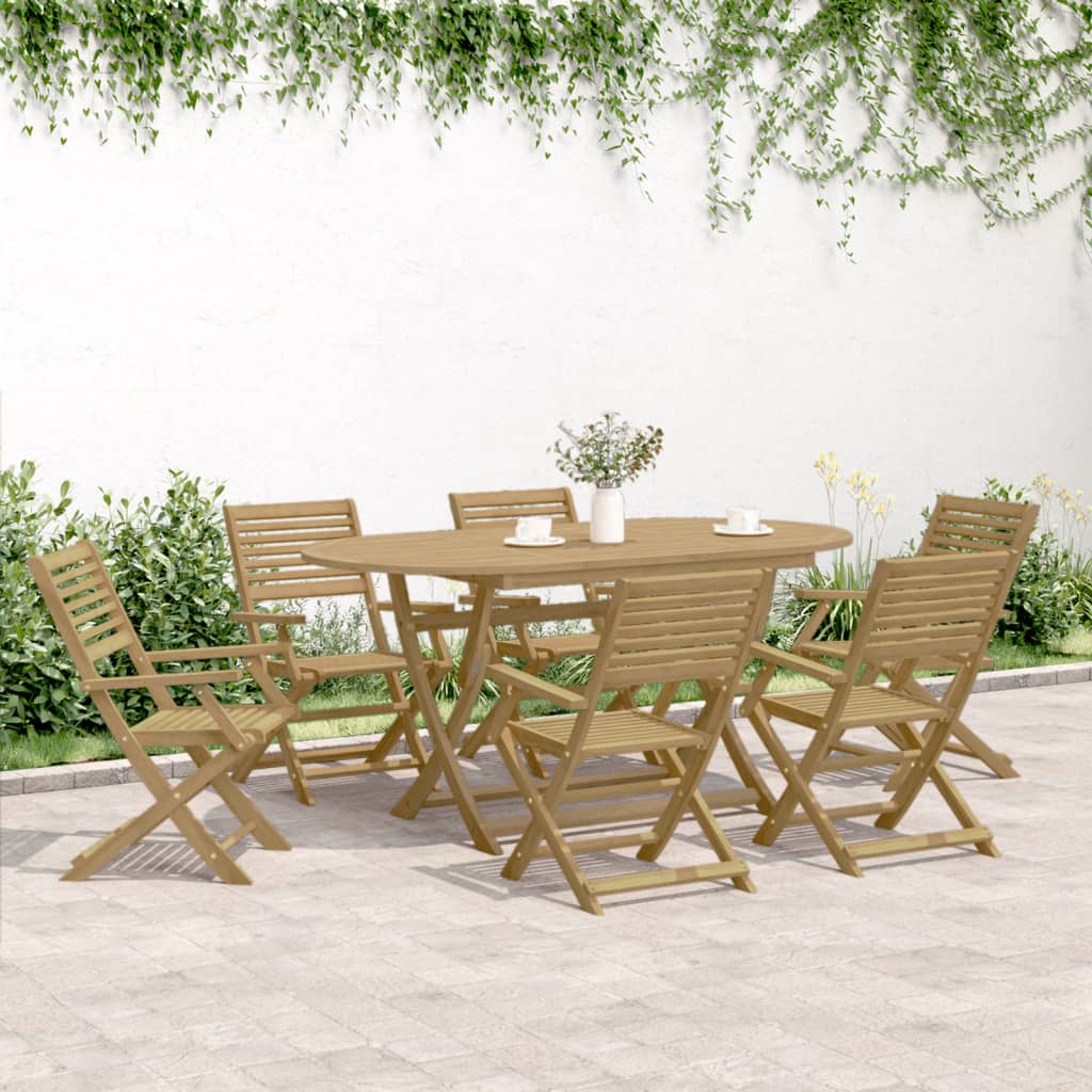 vidaXL Gartenstühle 8 Stk. Klappbar 54,5x61,5x86,5cm Massivholz Akazie