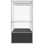 vidaXL Voliere Silbern 210,5x107x212 cm Stahl
