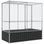 vidaXL Voliere Silbern 210,5x107x212 cm Stahl