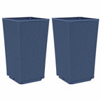 vidaXL Pflanzkübel 2 Stk. Blaugrau 32,5x32,5x57 cm PP