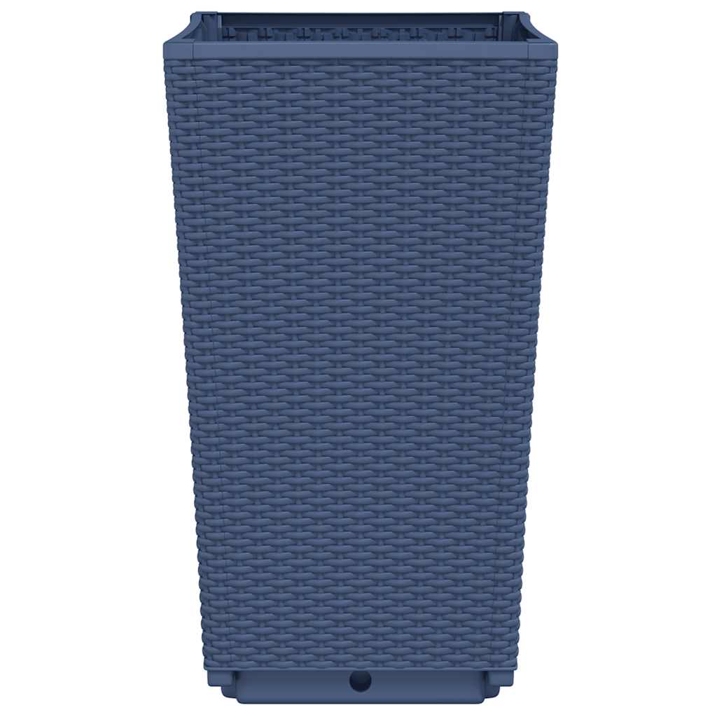 vidaXL Pflanzkübel 2 Stk. Blaugrau 32,5x32,5x57 cm PP