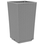 vidaXL Pflanzkübel 2 Stk. Hellgrau 32,5x32,5x57 cm PP