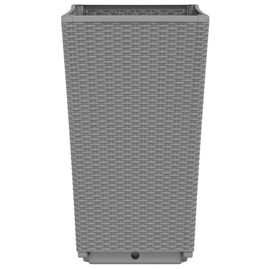 vidaXL Pflanzkübel 2 Stk. Hellgrau 32,5x32,5x57 cm PP