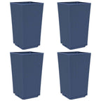vidaXL Pflanzkübel 4 Stk. Blaugrau 32,5x32,5x57 cm PP