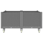 vidaXL Pflanzkasten mit Rollen Hellgrau 100x80x54 cm PP