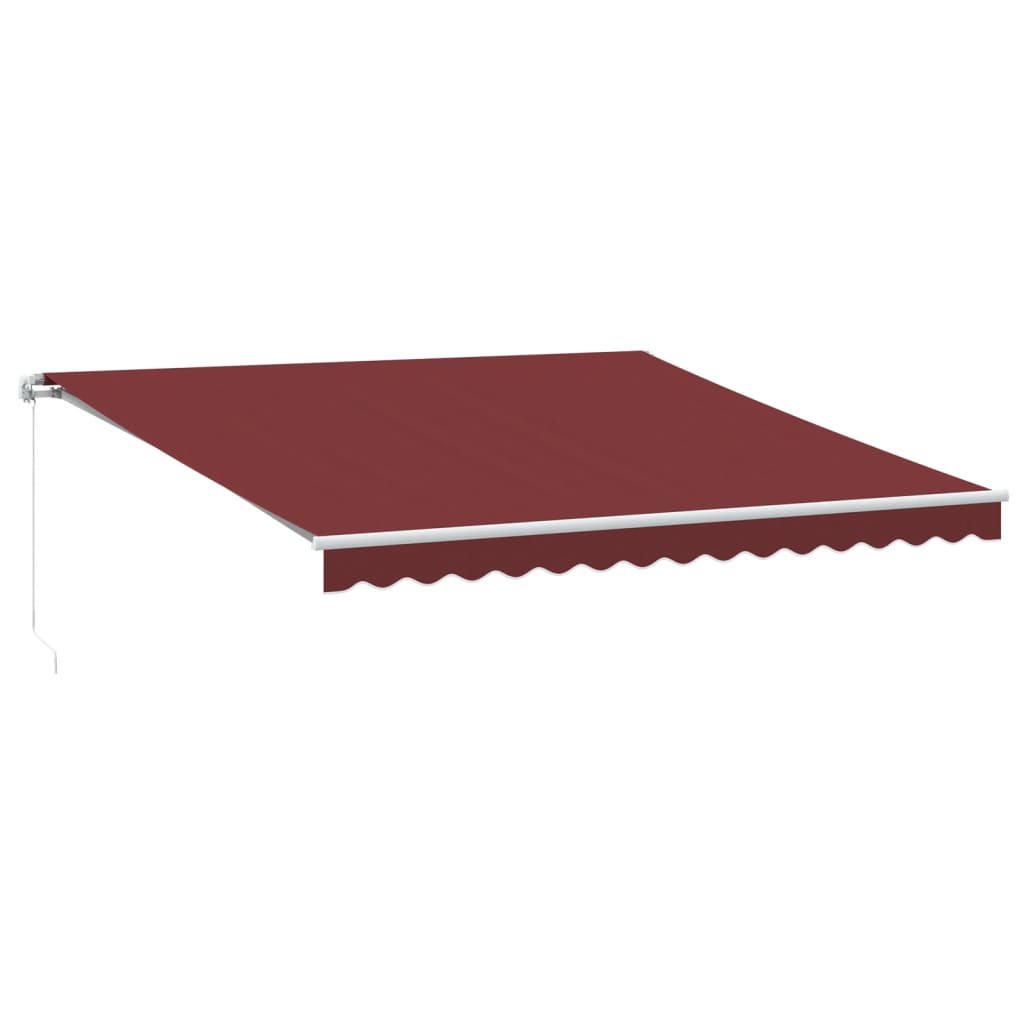 vidaXL Markise Manuell Weinrot 400x350 cm
