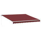 vidaXL Markise Manuell Weinrot 400x350 cm