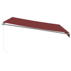 vidaXL Markise Manuell Weinrot 400x350 cm