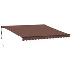 vidaXL Markise Automatisch mit LEDs Braun 400x350 cm