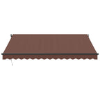 vidaXL Markise Automatisch mit LEDs Braun 400x350 cm