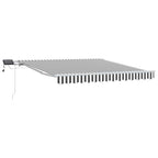 vidaXL Markise mit LED-Beleuchtung Manuell Anthrazit & Weiß 300x250 cm