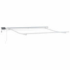 vidaXL Markise mit LED-Beleuchtung Manuell Anthrazit & Weiß 300x250 cm