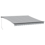 vidaXL Markise Manuell mit LEDs Anthrazit & Weiß 400x350 cm