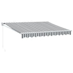 vidaXL Markise Einziehbar Anthrazit und Weiß 3x2,5 m Stoff & Aluminium