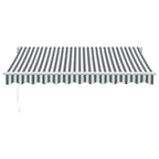 vidaXL Markise Einziehbar Anthrazit und Weiß 3x2,5 m Stoff & Aluminium