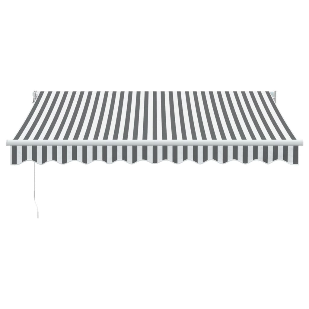 vidaXL Markise Einziehbar Anthrazit und Weiß 3x2,5 m Stoff & Aluminium