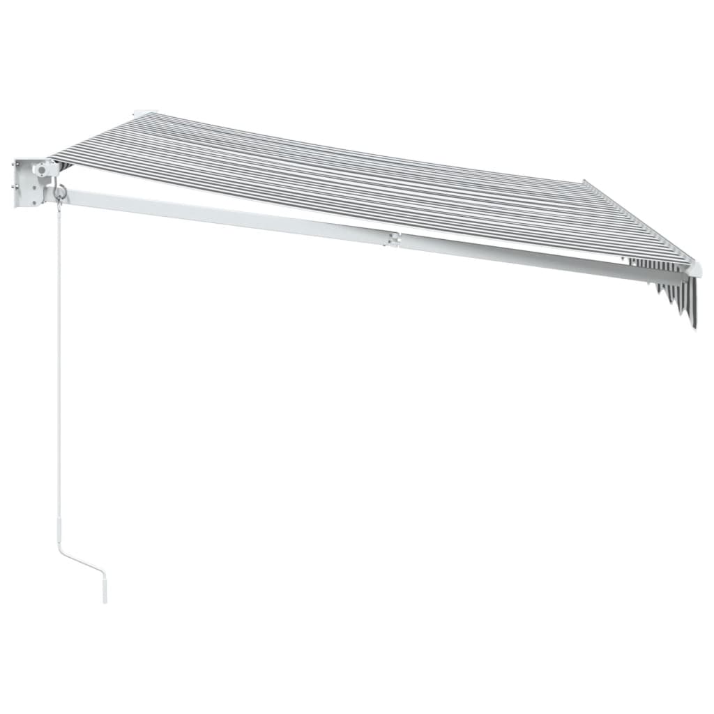 vidaXL Markise Einziehbar Anthrazit und Weiß 3x2,5 m Stoff & Aluminium