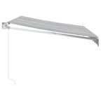 vidaXL Markise Einziehbar Anthrazit und Weiß 3x2,5 m Stoff & Aluminium