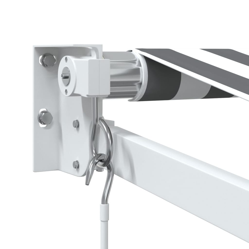 vidaXL Markise Einziehbar Anthrazit und Weiß 3x2,5 m Stoff & Aluminium