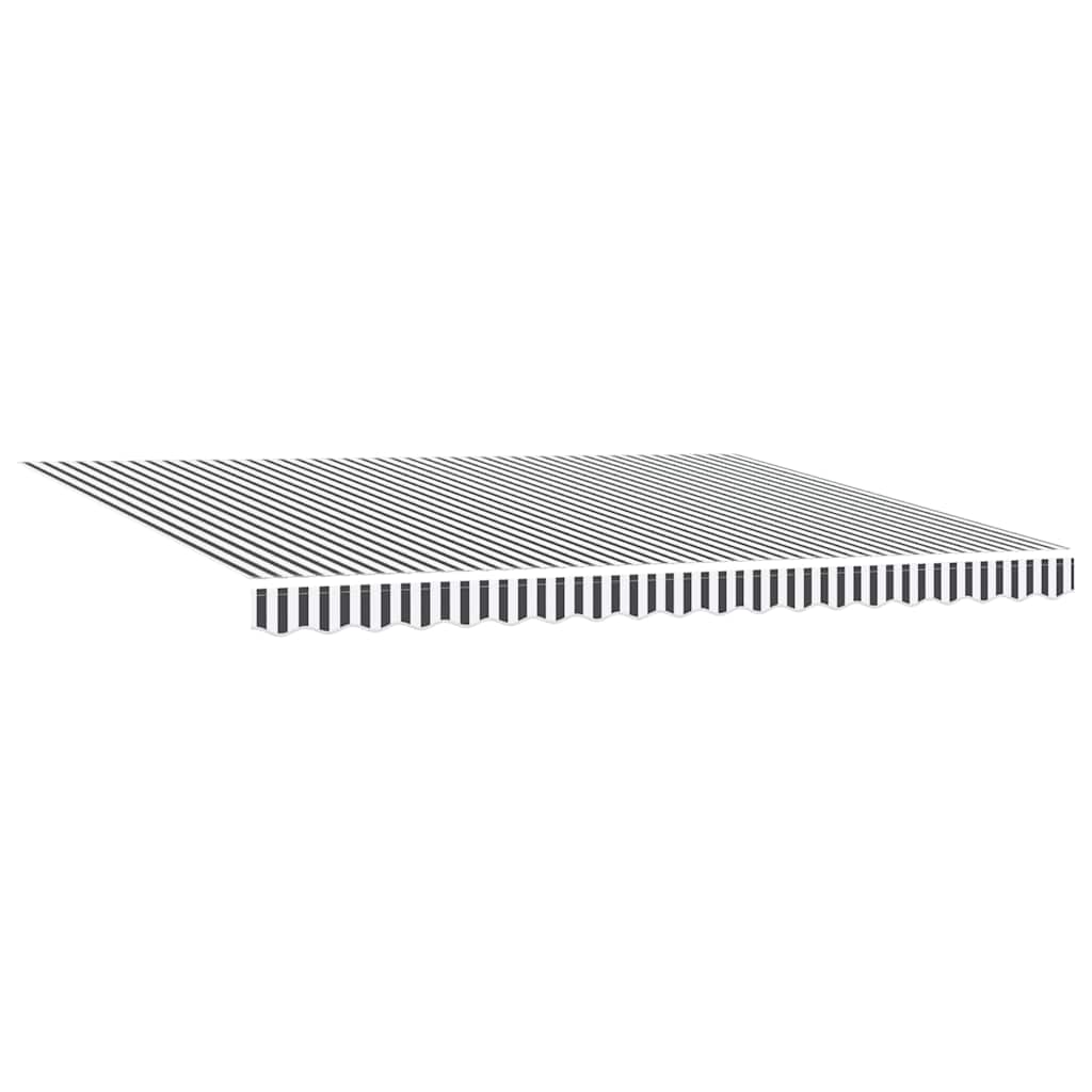 vidaXL Markise Einziehbar Anthrazit und Weiß 4,5x3 m Stoff Aluminium