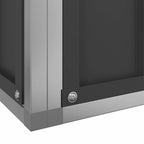 vidaXL Voliere mit Erweiterung Silber 416 x 203 x 216 cm Stahl