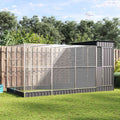 vidaXL Voliere mit Erweiterung Silber 416 x 203 x 216 cm Stahl