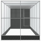 vidaXL Voliere mit Erweiterung Silbern 623x203x216 cm Stahl