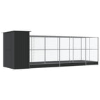 vidaXL Voliere mit Erweiterung Silbern 623x203x216 cm Stahl