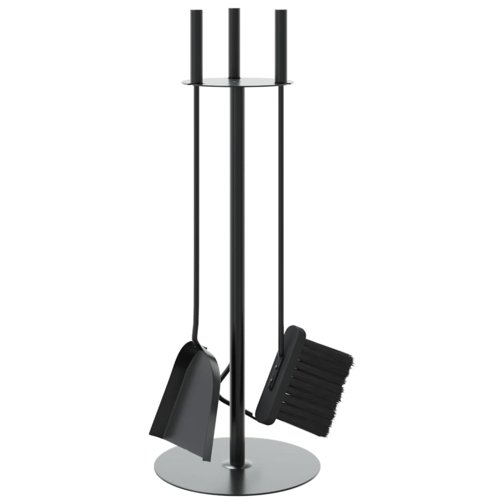 vidaXL 4-teiliges Kaminbesteck-Set 22 x 59 cm Stahl