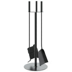 vidaXL 4-teiliges Kaminbesteck-Set 22 x 59 cm Stahl