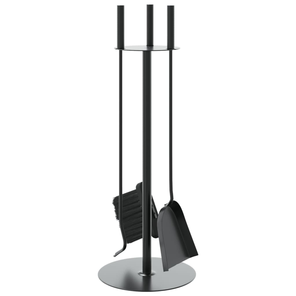 vidaXL 4-teiliges Kaminbesteck-Set 22 x 59 cm Stahl
