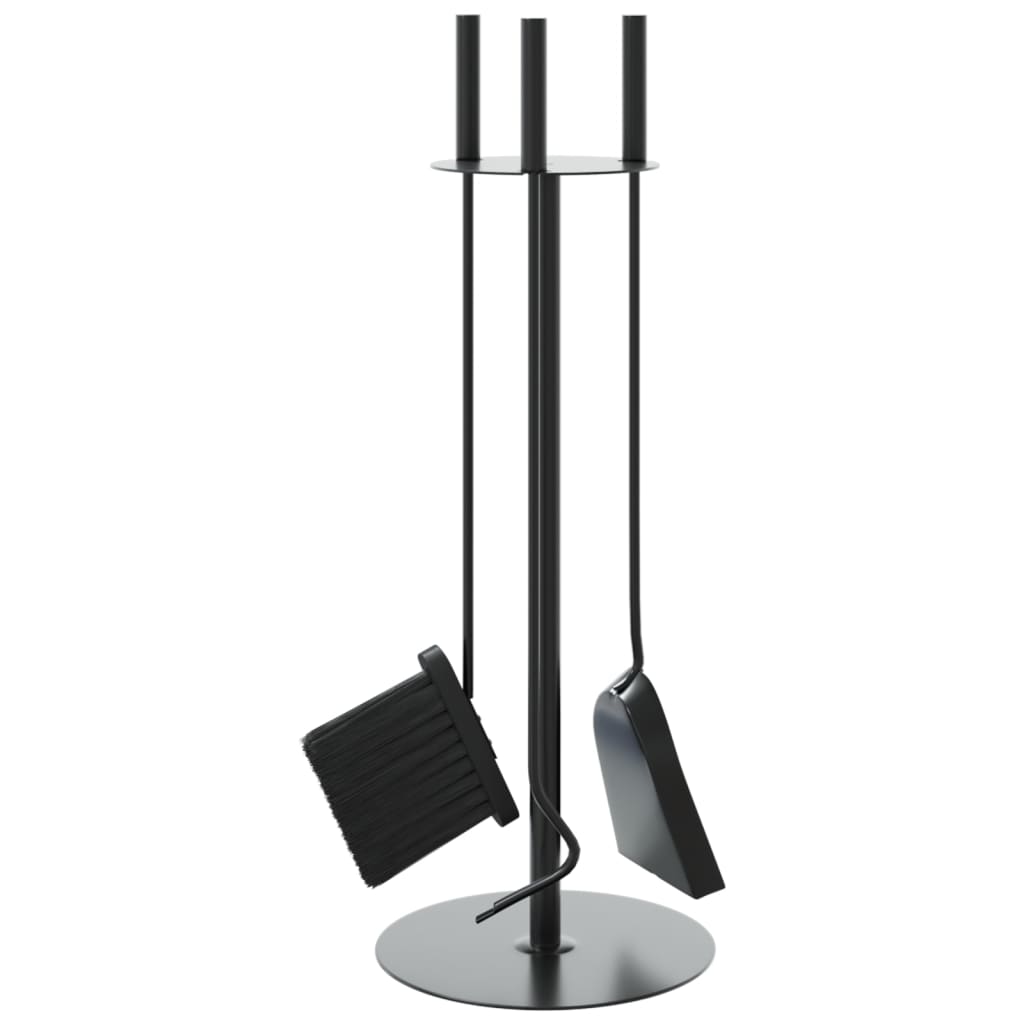vidaXL 4-teiliges Kaminbesteck-Set 22 x 59 cm Stahl