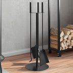vidaXL 4-teiliges Kaminbesteck-Set 22 x 59 cm Stahl