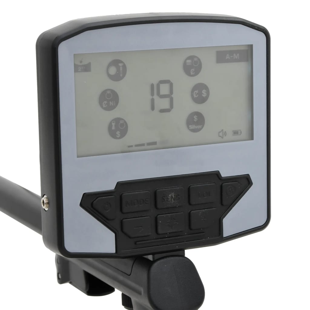 vidaXL Metalldetektor 18 cm Suchtiefe Pinpoint und Auto-Tune-Funktion