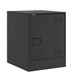vidaXL Nachttisch Schwarz 34,5x39x44 cm Stahl
