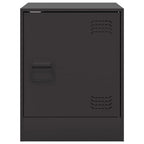 vidaXL Nachttisch Schwarz 34,5x39x44 cm Stahl