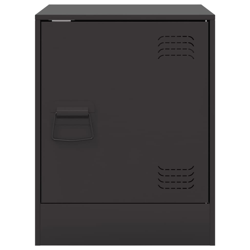 vidaXL Nachttisch Schwarz 34,5x39x44 cm Stahl