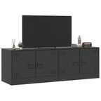vidaXL TV-Schränke 2 Stk. Schwarz 67x39x44 cm Stahl